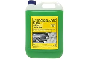 PEQUINSA Anticongelante Puro-Concentrado Orgánico. Hasta -88ºC. Envase 5 Litros. Color Verde. Apto para circuitos cerrados/refrigeracion/calefacción.
