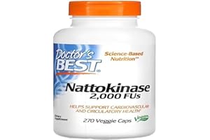 DOCTORSBEST Doctor's Best Nattokinase 2000 Fus, 270 Kapseln, Unterstützt die Herz-Kreislauf-Gesundheit