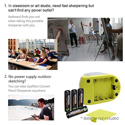Upeffeet Convent Elektrischer Bleistiftspitzer Anspitzer Electric Pencil Sharpener - 4