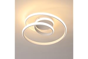 Goeco Lampa sufitowa LED, 36 W, nowoczesna lampa sufitowa LED, 3000 K, ciepłe światło, białe oświetlenie sufitowe do salonu, sypialni, kuchni, korytarza