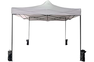 Rebecca Mobili Tonnelle en Accordéon Pavillon Blanc avec 4 Sacs de Poids Polyester Métal avec Sac de Transport Foires Terrasse Fêtes - 3,1x3x3 m (H x L x P) - Art. RE6326