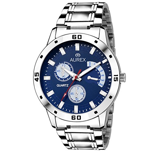 AUREXAwesome Analog Blue Dial Men's and Boy's Watch (AX-GR115-BLC)