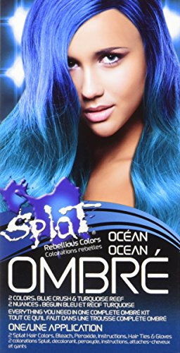 Splat Ombre Ocean Langanhaltende Haarfarbe (Blue Crush/Turquoise Reef) - 3