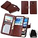 Produktbild M9 Case, DRUnKQUEEn TM Wallet PU Leather Flip Card Holder Clutch Purse, 2 in 1 Detachable Magnetic Back Cover for HTC One M9