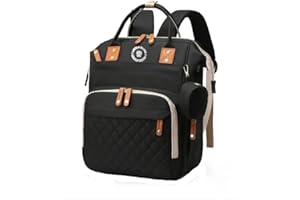 Likkle Panda Baby Changing Travel Backpack Bag, Spacious, Unisex, Multifunctional with USB port/Pacifier holder/Stroller straps