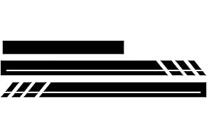 TUOSERVO Calcomanías de rayas laterales para capó para VW Transporter T4 T5 T6 Campervan 3 piezas (negro)