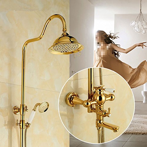 BLYC- Europäischen Kupfer rose gold Retro-Dusche Kit ,Golden