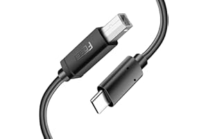 FORE MIDI Digital Type-B to Type-C Cable 2m for Musical Instrument, Printer Compatible with MIDI Keyboard, Electronic Piano/Drum, Synthesizer, Audio Interface for Editing&Recording Type-B to C 2m