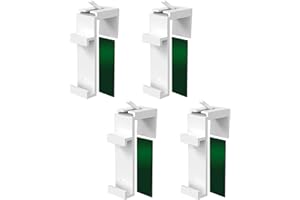 ATOYOGA Supporti per tende a rullo 2 paia,Supporto a morsetto per tenda a rullo,Ganci Adesivi per tenda a rullo, doppia, duo, Gancetti regolabili da 1,5-2,2 cm, per finestre in PVC e legno