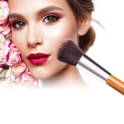 Makeup Bürsten Make-Up Pinsel Kabuki Foundation Pinsel Schminkpinsel Kosmetikpinsel Ideal für Cremige Pudrige oder Flüssige Foundation Dichte Synthetische Premium Pinselhaare für Make-Up Profis & Anfänger Empfohlen Kosmetischer Komestik Puder-Werkzeug-Satz mit Tasche MT052 - 2