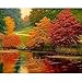 Produktbild GUOXIN12 5d DIY Diamond Painting scenry River red and Yellow Trees Diamond Embroidery Picture Rhinestones Mosaic Home Decoration,50x60cm