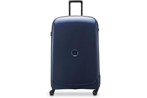 Delsey Belmont + 83cm Trolley, Check In Size, Blue Color, TSA Lock, Inner Mesh Zipper Pocket, Hard Top Polycarbonate Material, 8 Wheels,5 Years International Warranty.