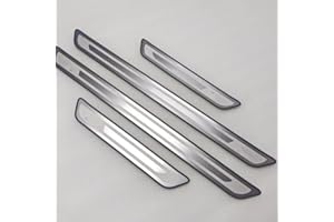 SANSHAOWUDI 4pcs Car Door Sill Scuff Plate for Vauxhall Astra L Grandland Mokka B Mokka-e 2022-2024, Welcome Pedal Guard Kick Plates Threshold Cover Stainless Steel Car Door Sill Protector Auto Accessories