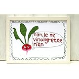 Radieschen Poster ne regrette rien lustig Poster Din A4 bunt Deko Dekoration Humor Küche kochen Einweihung Party