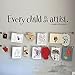 Produktbild wandaufkleber schlafzimmer Vinyl Art Mural Wall Quote Saying Stickers Decals Home Decor DIY Every Child is an Artist Children Artwork Display Home Decoration für Wohnzimmer Schlafzimmer