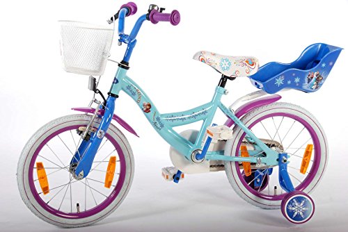 Kinderfahrrad Disney Frozen – Die Eiskönigin 10 Zoll, 12 Zoll, 16 Zoll Mädchen Fahrrad Rücktrittbremse blau weiß - 2