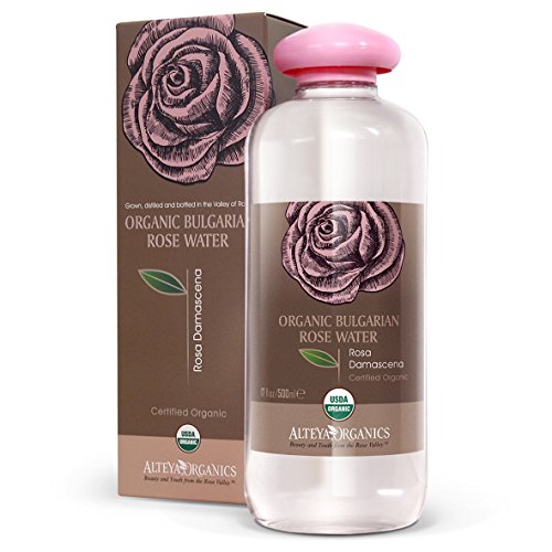 Alteya Biorosenwasser 500ml – 100% USDA Organic-zertifiziert GROSSE PACKUNG Authentisch Rein Bio Natürlich - Blumenwasser aus Damaszener Rosen, gewonnen durch Wasserdampfdestillation aus frischen handgepflückten Rosenblütenblättern, direkt vom Rosenanbauer und Destillateur Alteya Organics aus dem Herzen des Rosentals in Bulgarien
