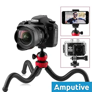 Amputive Gorilla Mini Tripod for Smartphone DSLR with Phone Mount and Bluetooth Remote