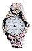 Faas White Dial Fashionable Black Floral Analog Watch For Girls & Women. RS.299.00