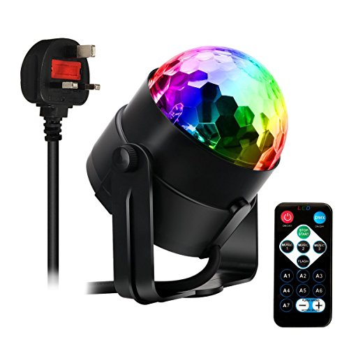 AOGUERBE Bühnenlicht DJ Party Lichter Disco RGB LED Mini Magic Crystal Ball 7 Farben