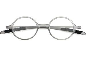 KoKoBin Lunettes de lecture rétro Hommes et femmes rondes Aide à la lecture Aide à la vision Lunettes TR90 à monture complète