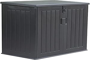 Gardiun Coffre de jardin en résine Soften 775 litres avec amortisseurs à gaz 116 x 71 x 109/112,5 cm Noir