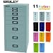 Produktbild BISLEY Schubladenschrank 29 aus Metall mit 8 Schubladen | Schrank für Büro, Werkstatt und Zuhause | Stahlschrank in 11 Farben (Silber)