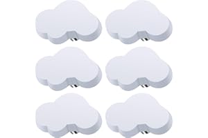AINIUNIU Lot de 6 Boutons de Tiroir en Forme de Nuage, Boutons de Meuble Enfant, Boutons en Caoutchouc pour Filles Garçons, pour Poignée D'armoire, Tiroirs, Chambre D'enfant (Blanc)