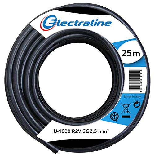 Electraline 20218288D Couronne U-1000 R2V 3x2,5mm², 25 mètres