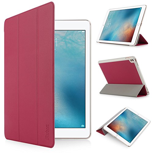 iHarbort® iPad Pro 9.7 Funda - ultra delgado ligero Funda de piel de cuerpo entero smart cover para iPad Pro 9.7, con la función del sueño / despierta (iPad Pro 9.7, Rosa)