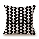 Elviros Geometrisch Dekorativ Baumwoll Leinen Mix Kissenbezug 45 x 45cm