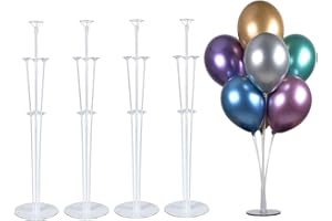 PILIN 28" Height Table Balloon Stand Kit for Birthday Party Decorations and Wedding Decorations, Happy Birthday Balloons Decorations for Party and Christmas (4 pack)