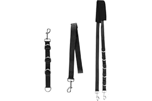 Faderr Dog Grooming Belly Strap Band Adjustable Bathing Restraint Loop Noose Nylon Cat Washing Lead bath for Puppy Kitten Small Medium Cats Dogs Hair Cutting Washing Grooming (Black)