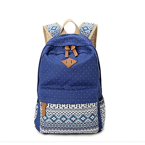 Fashio Plaza EXTRA grante!Mochila Vintage de Lona para Las Mujeres Mochila Antigua para La Fuera Camping Picnic Deporte Mochila de Universidad y Escuela C5095 (turquí3)