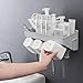 Produktbild Rart Bad Make-up aufbewahrungsbox,Wall Mount schwebende Regale Absaugung Cup Storage Rack-Nagel Frei Keine beschädigung Selbstklebend-A 27x14x10.5cm(11x6x4inch)