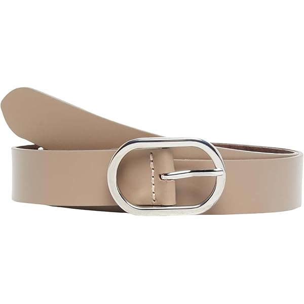 JasGood Ratelriem voor dames, 3,1 cm breed, automatische leren riem voor jeansbroeken met gouden schuifgesp, wit, M:105cm(Taillengröße 76-85cm