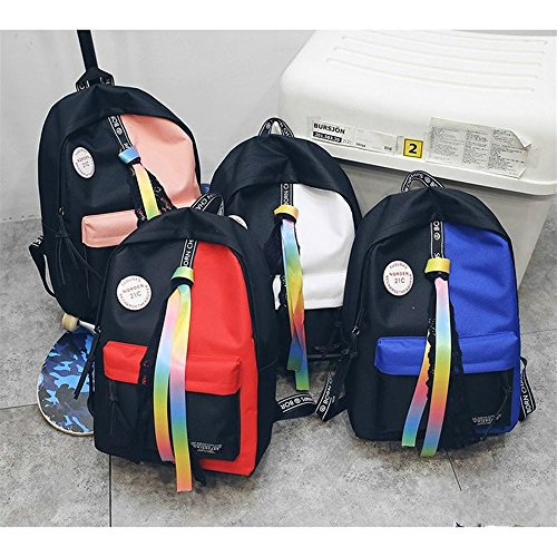 Opcbreath Cool Sac à Bandoulière Ruban Arc-en-Ciel étudiant Sac à Dos de personnalité Sac à Dos