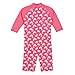 Bluezoo Kids Girl's Pink Upf Dolphin Spotted Swimsuit Age 3-4