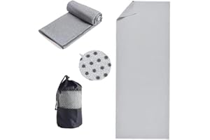 OAYGAT Yoga Towel Yoga Mat Towel Non Slip Hot Yoga Towel Quick Dry Fitness Mats Towel Ultra Soft and Sweat Absorbent Grip Dot Washable Grip Towels With Free Mesh Carry Bag