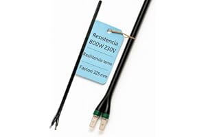 RECAMBIOS DREYMA resistencia 800W 230V tipo faston blindada AISI321 largo 325 mm calentador termo electrico repuesto tubular Compatible con Fagor Edesa Aspes y caldera o acumulador de agua