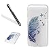 Produktbild Galaxy A5 2017 Hülle,Silikon Hülle für Samsung A5 2017,Leeook Ultra Dünn Flexibel Transparent Silikon Bumper Schale Rückseite Handyhülle Schutzhülle Kreative Blau Vogel Feder Durchsichtige TPU Crystal Clear Case Backcover Tasche Etui für Samsung Galaxy A5 2017 + 1 x Schwarze Eingabestift-Blau Vogel Feder