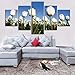 Produktbild Wymw Colorful Flowers Sea Scenery Natural Five Pieces Canvas Printings Painting Home Wall Decor Space Art For Living Room-30X40/60/80Cm,Without Frame