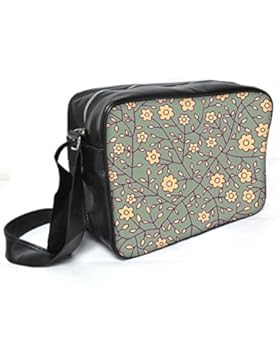 Snoogg creme Blumen Leder Unisex Messenger Bag für College Schule täglichen Gebrauch Tasche Material PU