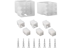 JRready st6419 standard. 093" pin and socket power connectors 9 circuits (4 sets combined), 14-20 awg, compatible with molex standard. 9-pin male and female connector