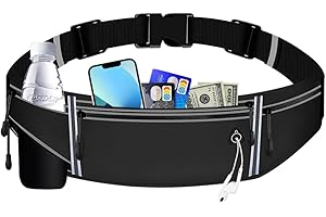 SLTAXAR Laufgürtel für Handy unter 7.5in Sportgürtel Lauftasche Bauchtasche Damen Sport Wasserdicht Sportgürteltasche Reflektierend Sport Gürteltasche Herren Hüfttasche Insulinpumpe Gürtel für Sport