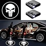 √Paket - Ein Satz enthält 2 Stück Schattenlicht, für die linke Tür und rechte Tür, schlagen Sie vor, Sie kaufen 2 Sets für 4 Türen Ihres Autos! Angetrieben von 3 Pcs AAA-Batterien (Paket nicht enthalten)