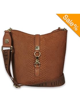 Silvio Tossi Damen Schultertasche, Brandy