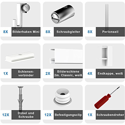 Bilderschiene Galerieschiene Slider – Set 4m - 2