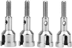 Dilwe Eje de la Rueda del Coche RC, 2.5 * 0.8 * 0.8 cm / 1 * 0.3 * 0.3in, 4 Eje de Rueda para WLtoys 1/18 RC Car