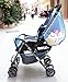 Baby Pram Stroller Hanging Mesh Net Bag 35 x 30cm (Blue)